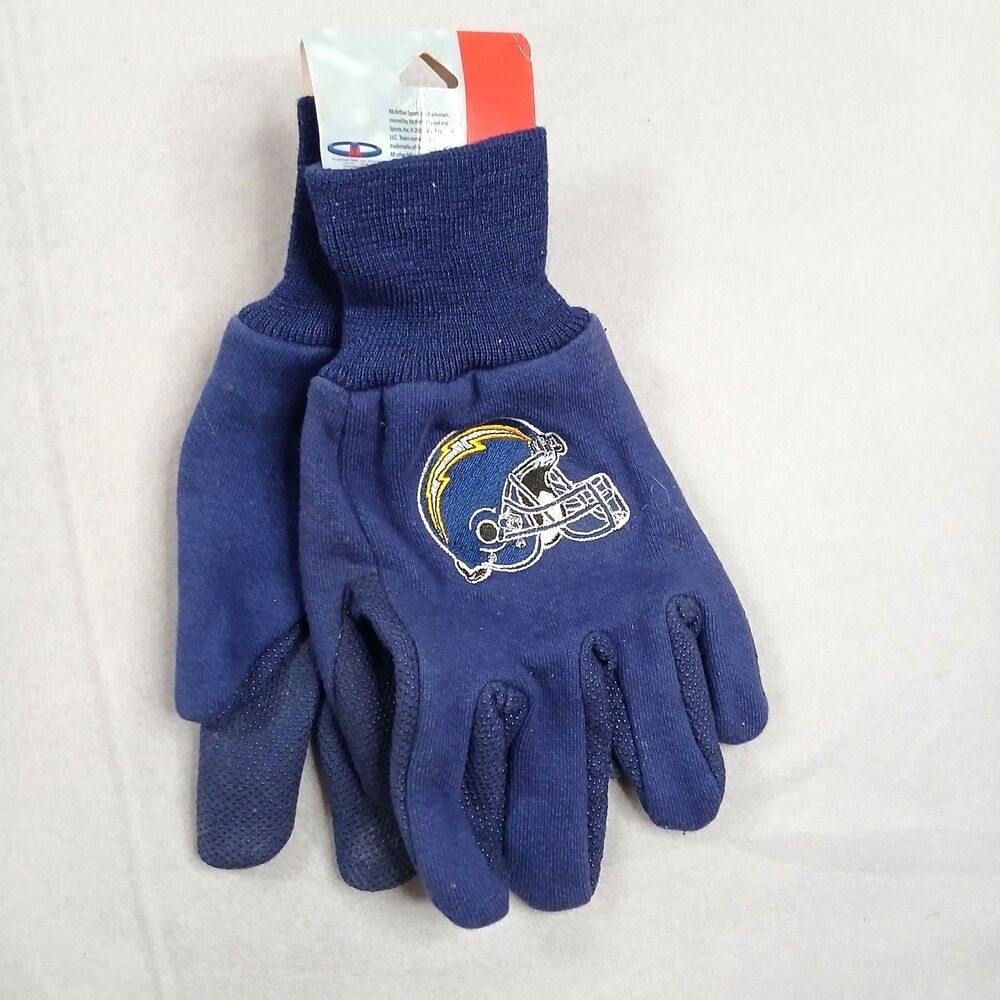 NFL Los Angeles Chargers Sport Utility Gloves Embroidered Helmet NWT Adult Size